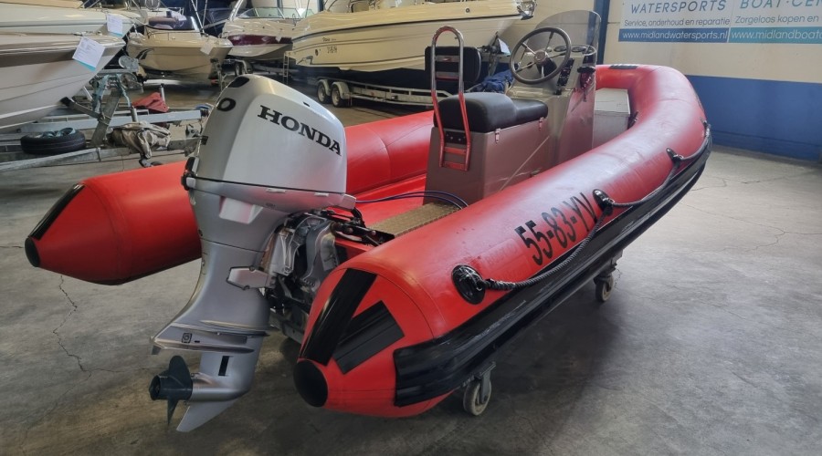 AB workboats 4800 hypalon met Honda BF40D